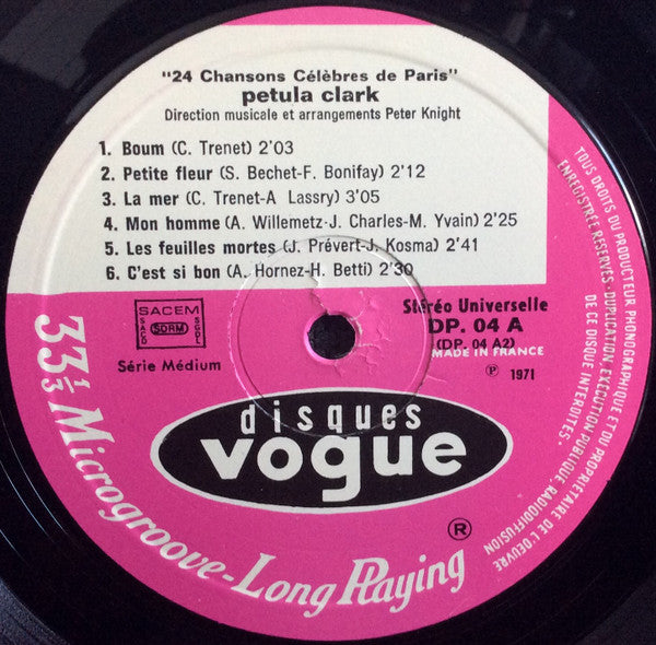 Petula Clark : 23 Chansons Célèbres De Paris (2xLP, Album)