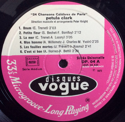 Petula Clark : 23 Chansons Célèbres De Paris (2xLP, Album)