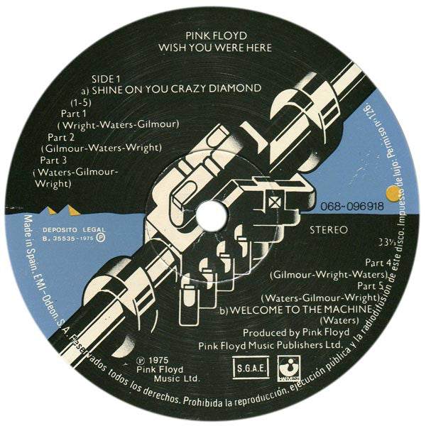 Pink Floyd : Wish You Were Here (LP, Album, RE)