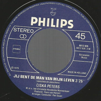 Ciska Peters m.m.v. Christelijk Residentie Mannenkoor : Er Is Nog Liefde (7", Single)