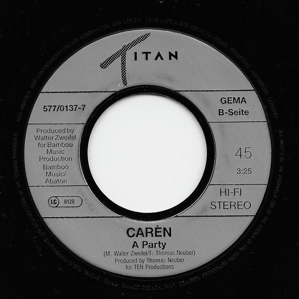 Carèn : Eternity (7", Single)