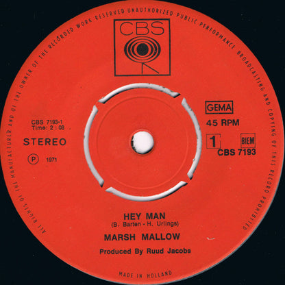 Marsh Mallow : Hey Man (7", Single)