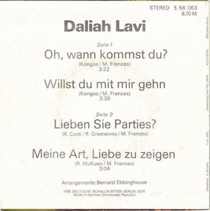 Daliah Lavi : Daliah Lavi (7", EP)