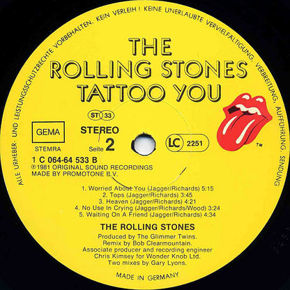 The Rolling Stones : Tattoo You (LP, Album)