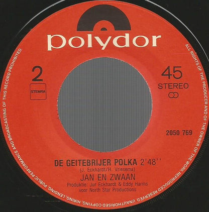 Jan & Zwaan : Lachen, Hossen, Dansen, Springen (7", Single)