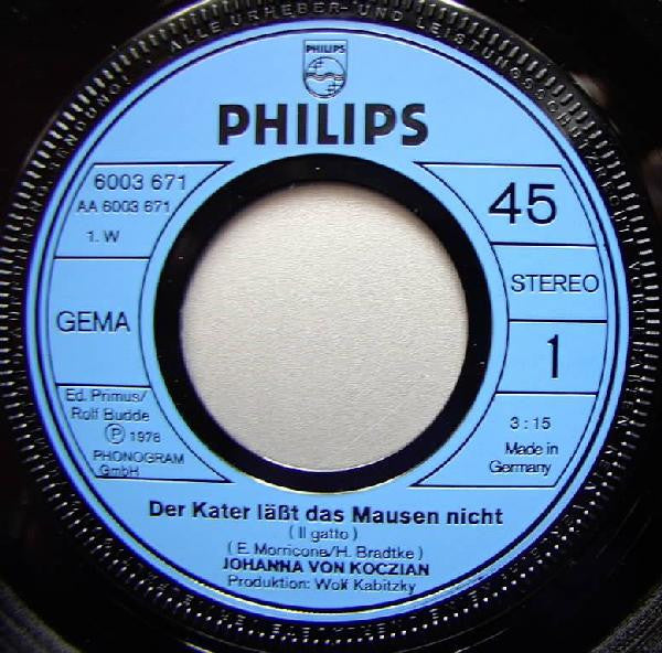 Johanna Von Koczian : Der Kater Läßt Das Mausen Nicht (Il Gatto) (7", Single)