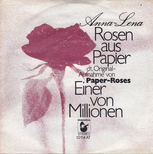 Anna-Lena Löfgren : Rosen Aus Papier (Paper-Roses) (7", Single)