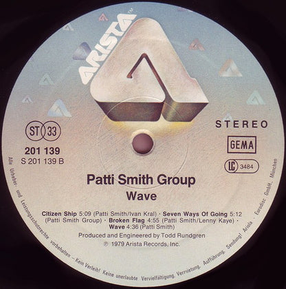 Patti Smith Group : Wave (LP, Album)