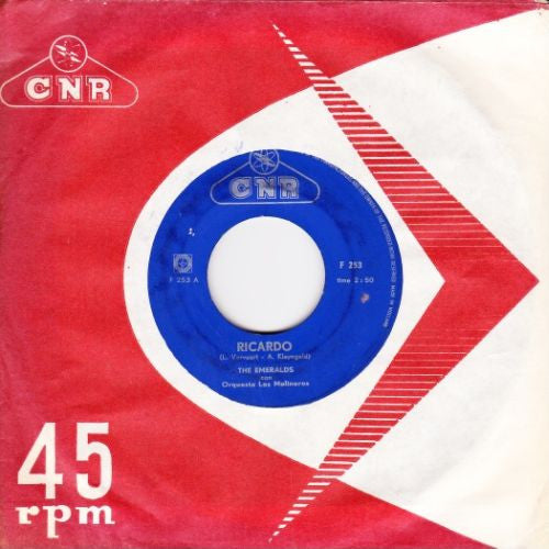 De Emeralds con Orquesta Los Molineros : Ricardo (7", Single, Lar)