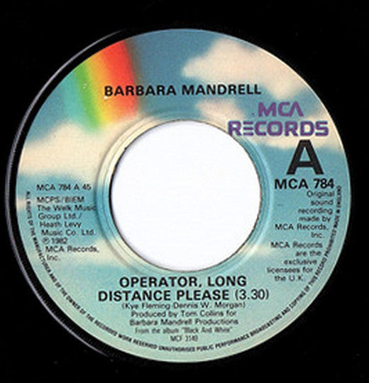 Barbara Mandrell : Operator, Long Distance Please / You're Not Supposed To Be Here (7", Single)
