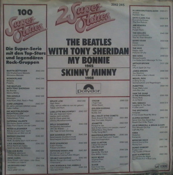 The Beatles With Tony Sheridan : My Bonnie / Skinny Minny (7", Single, RE)