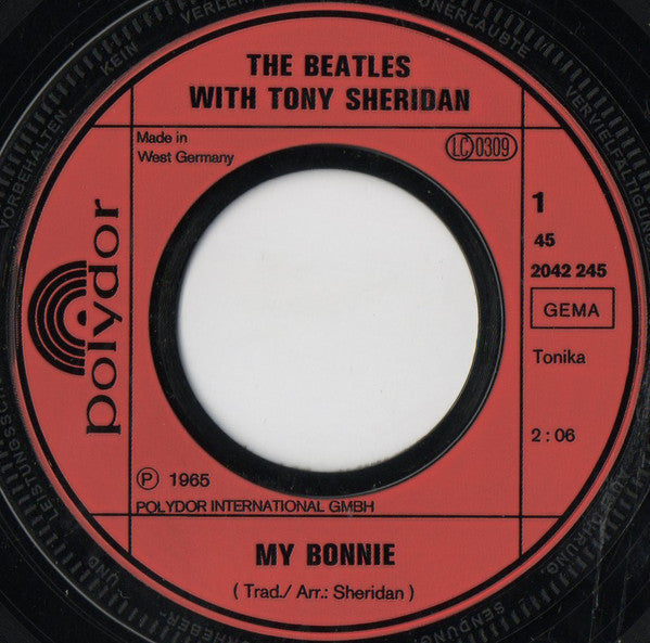 The Beatles With Tony Sheridan : My Bonnie / Skinny Minny (7", Single, RE)