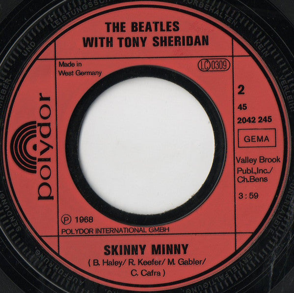 The Beatles With Tony Sheridan : My Bonnie / Skinny Minny (7", Single, RE)