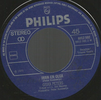 Ciska Peters : Dans Naar De Zon / Iwan & Olga (7")