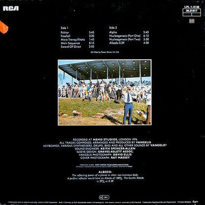 Vangelis : Albedo 0.39 (LP, Album, Gat)