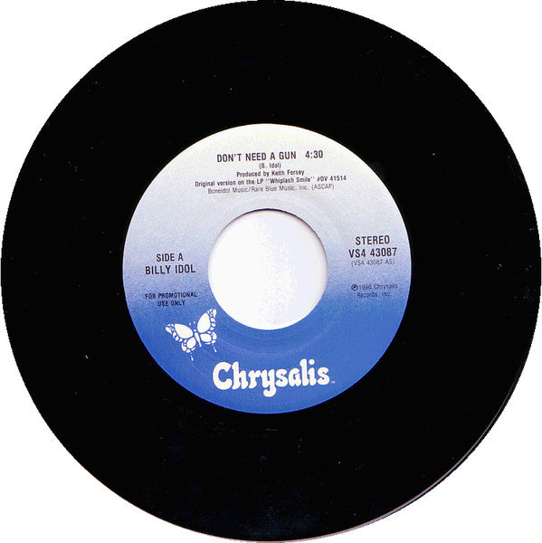 Billy Idol : Don't Need A Gun (7", Promo)