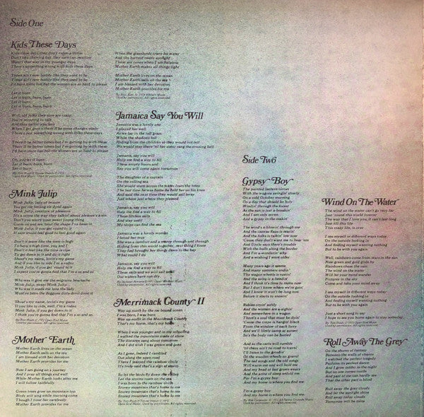 Tom Rush : Merrimack County (LP, Album, Gat)