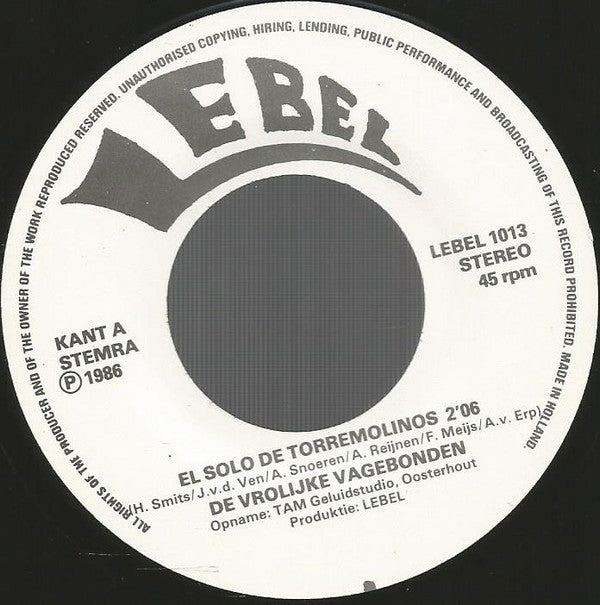 Vrolijke Vagebonden : El Solo De Torremolinos (7", Single)