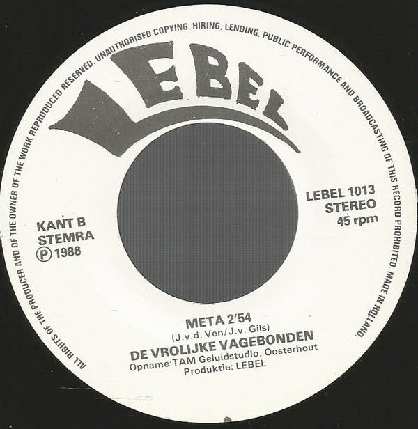 Vrolijke Vagebonden : El Solo De Torremolinos (7", Single)