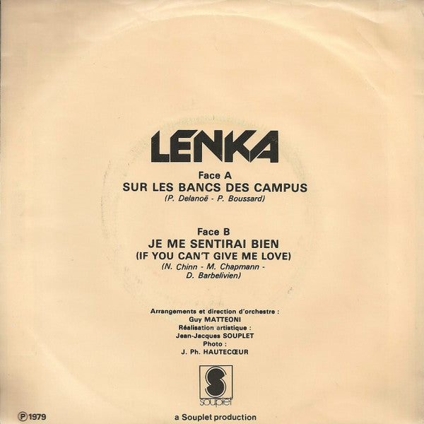 Lenka Filipová : Sur Les Bancs Des Campus / Je Me Sentirai Bien  (7")