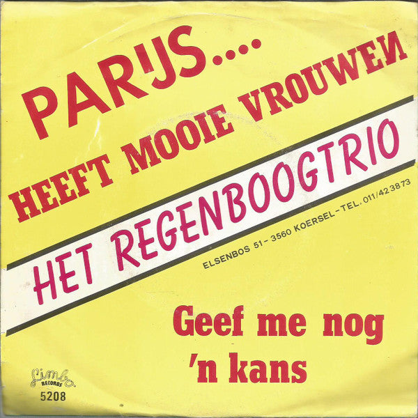 Het Regenboogtrio : Parijs... Heeft Mooie Vrouwen (7", Single)