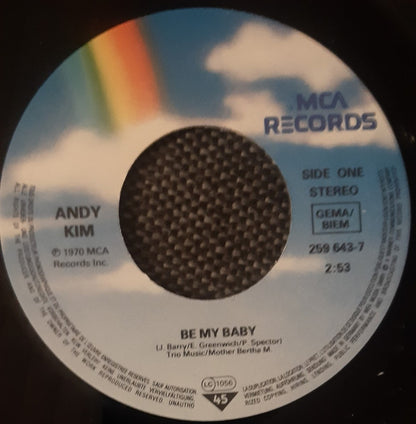 Andy Kim : Be My Baby (7", Single, RE)