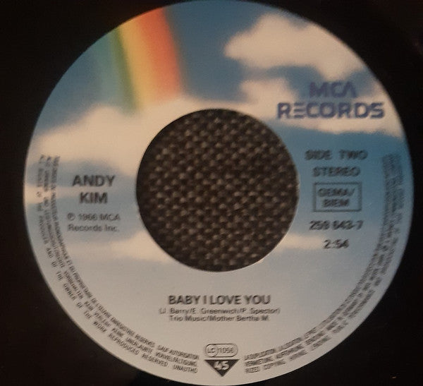 Andy Kim : Be My Baby (7", Single, RE)