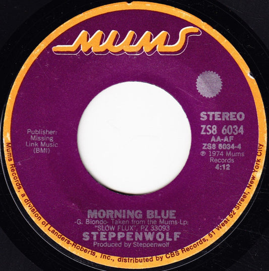 Steppenwolf : Get Into The Wind / Morning Blue (7")