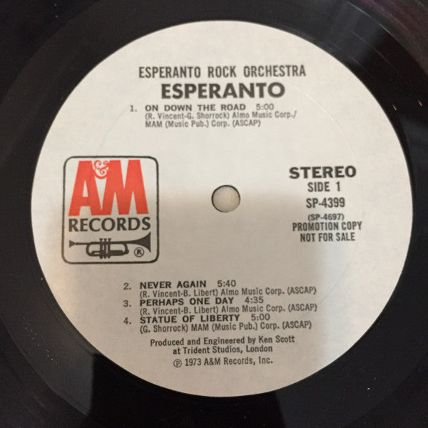 Esperanto (5) : Esperanto Rock Orchestra (LP, Album, Promo)