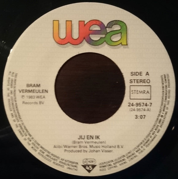 Bram Vermeulen : Jij & Ik (7", Single)