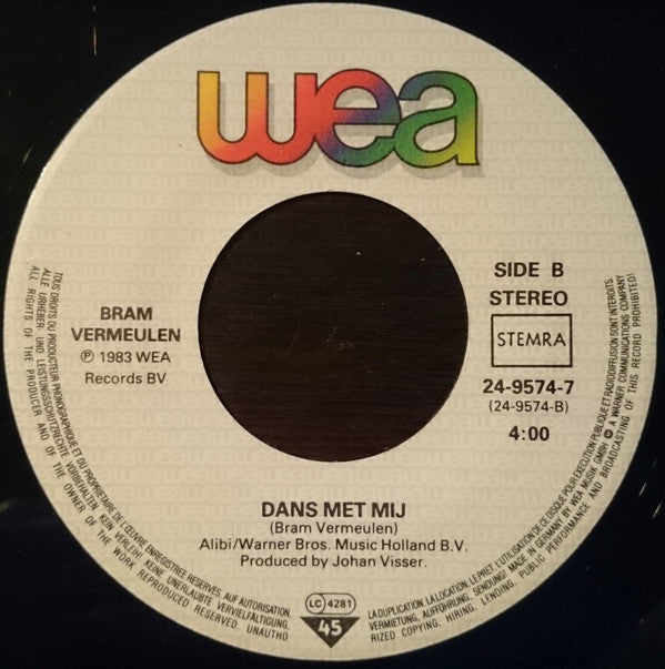 Bram Vermeulen : Jij & Ik (7", Single)