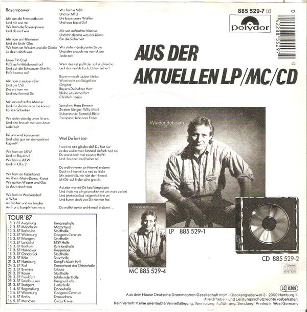 Konstantin Wecker : Bayernpower (7", Single)