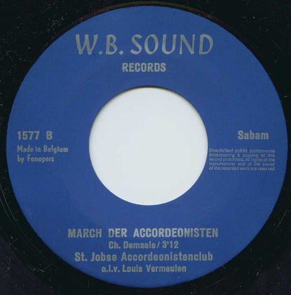Ludo Delmar / Sint Jobse Accordeonistenclub : Oh, Oh Suzanne / Marsch Der Accordeonisten (7", Single, Spl)