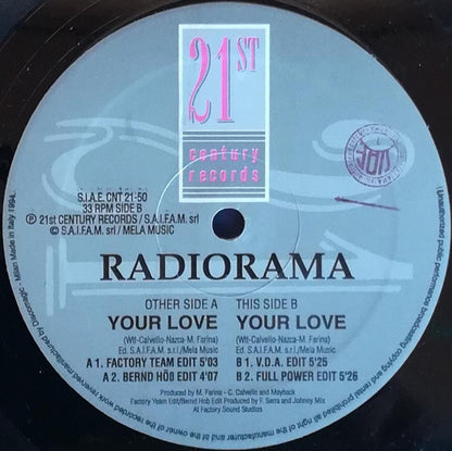 Radiorama : Your Love (12")