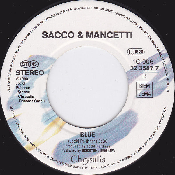 Sacco & Mancetti : The Boys Got The Rhythm (7", Single)