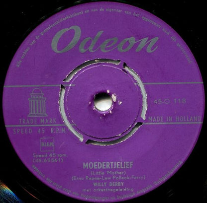 Willy Derby : Hallo Bandoeng / Moedertjelief (7", Single, RE, Pus)