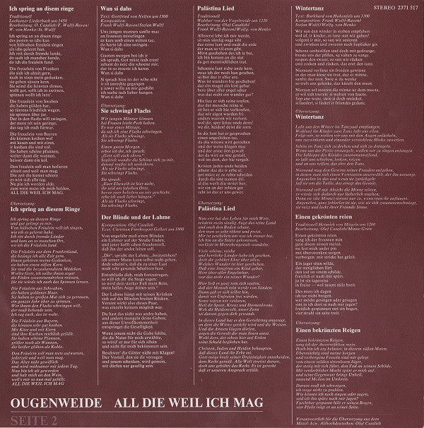 Ougenweide : All Die Weil Ich Mag (LP, Album)