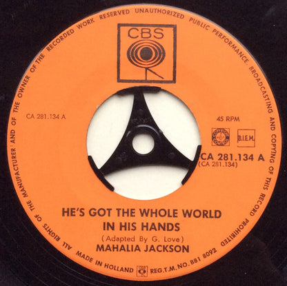 Mahalia Jackson : He's Got The Whole World In His Hands / Didn't It Rain (7", Single)