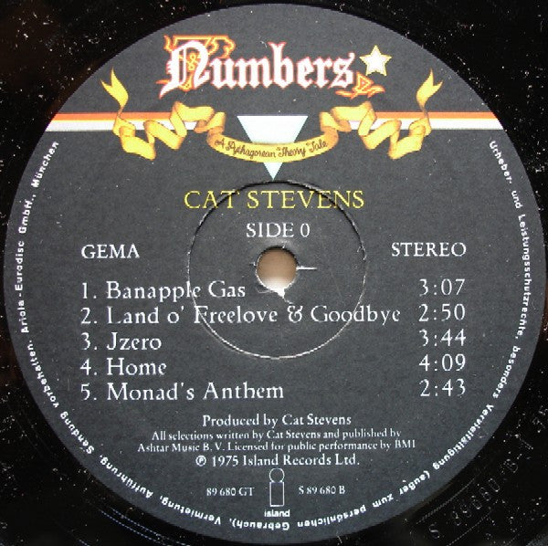 Cat Stevens : Numbers (A Pythagorean Theory Tale) (LP, Album)