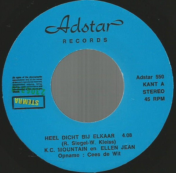 K.C. Mountain En Ellen Jean : Dicht Bij Elkaar (Together We're Strong) (7", Single)