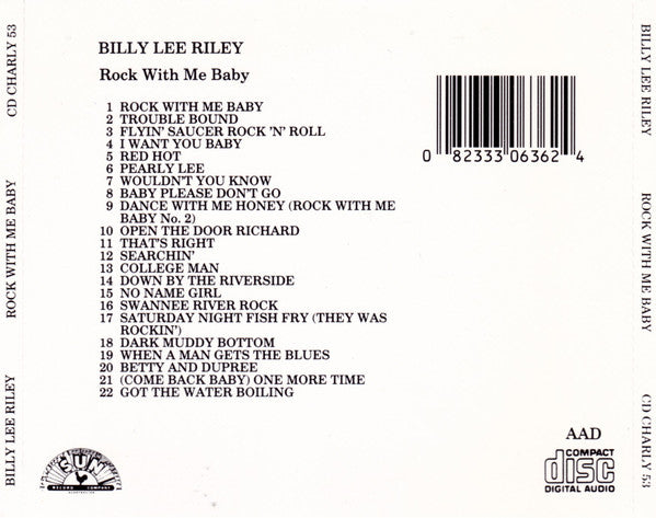 Billy Lee Riley : Rock With Me Baby (CD, Comp)