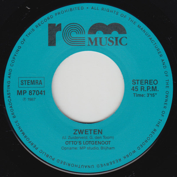 Otto's Lotgenoot : Zweten / Gestrande Liefde (7", Single)