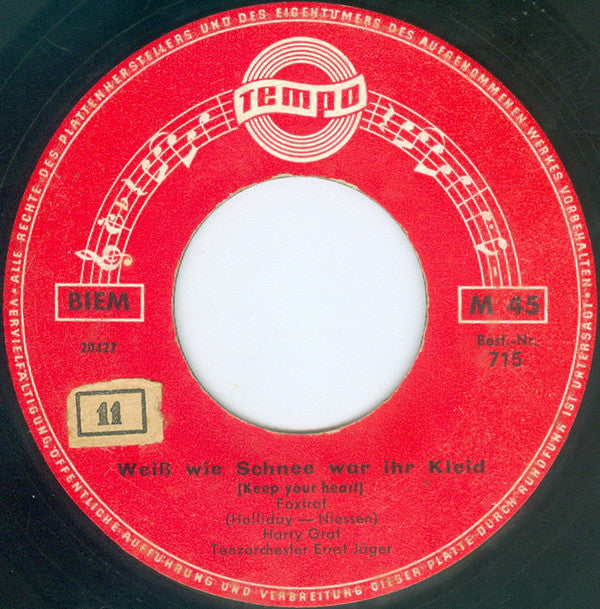 Jenny Johnson / Harry Graf : Nur Du, Du, Du Allein / Weiss Wie Schnee War Ihr Kleid (7", Single)