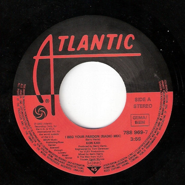 Kon·Kan* : I Beg Your Pardon (7", Single)