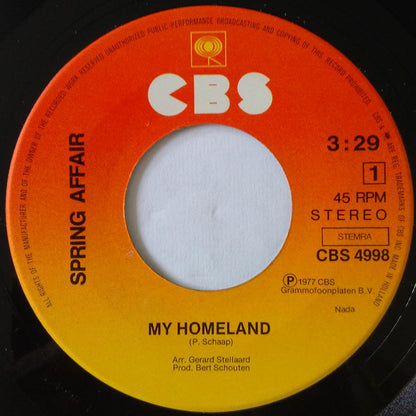 Spring Affair : My Homeland (7", Single)