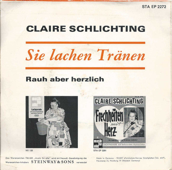 Claire Schlichting : Rauh Aber Herzlich (7", EP)