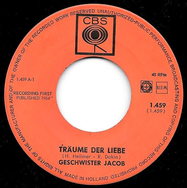 Geschwister Jacob : Träume Der Liebe / So Einen Boy (7", Single)