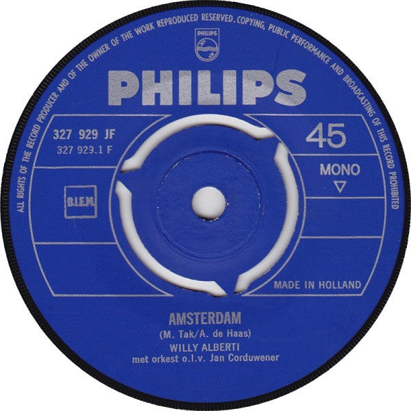Willy Alberti : Willy Alberti Zingt Max Tak (7", Single, Mono)