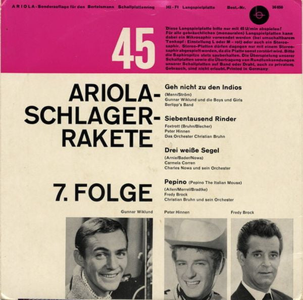 Various : Ariola Schlager Rakete, 7. Folge (7", EP, Mono, Club, Son)