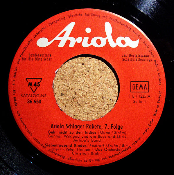 Various : Ariola Schlager Rakete, 7. Folge (7", EP, Mono, Club, Son)